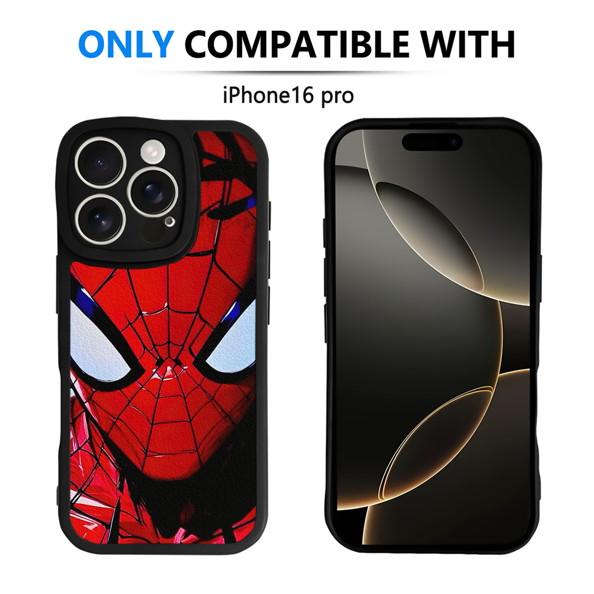 Spider Man スパイダーマン 【iPhone 16シリーズ対応】シリコンスマホケース（レザー調） 材質：シリコン